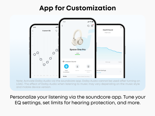 【Anker Official】  Soundcore Space One Pro | Foldable Over-Ear Headphones ACTIVE NOISE-CANCELLING (ANC) HEADPHONES SOUNDCORE SPACE ONE PRO