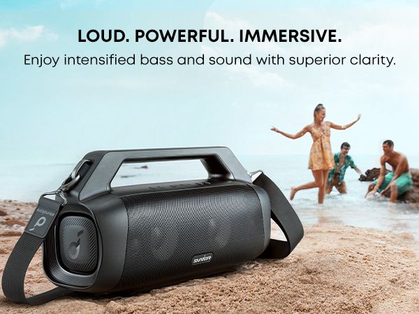 [Exclusive deal] soundcore Motion Boom Plus | Outdoor Portable Speaker Waterproof Subwoofer Portable Bluetooth Wireless Speaker TF Card AUX Sound Box TWS USB Flash Drive Wireless Speakers