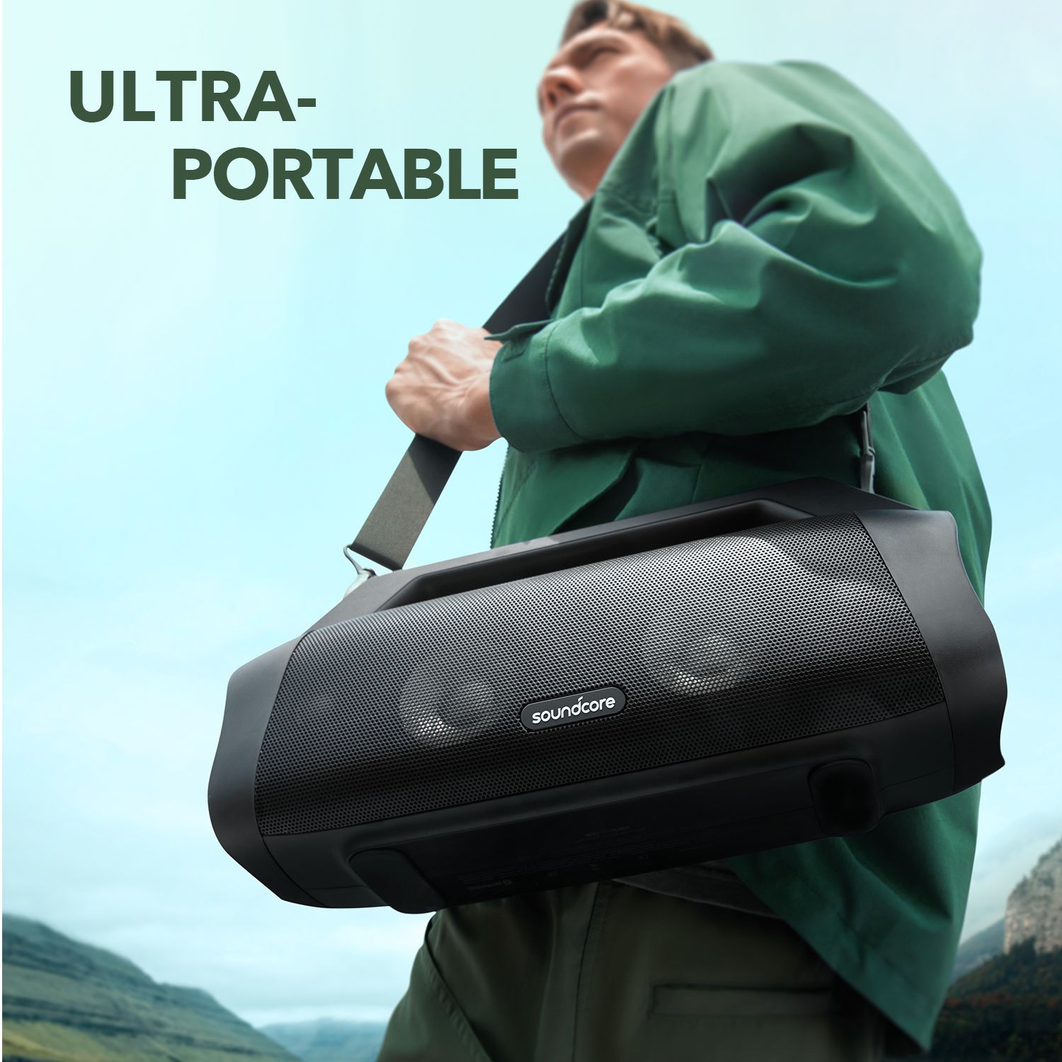 [Exclusive deal] soundcore Motion Boom Plus | Outdoor Portable Speaker Waterproof Subwoofer Portable Bluetooth Wireless Speaker TF Card AUX Sound Box TWS USB Flash Drive Wireless Speakers