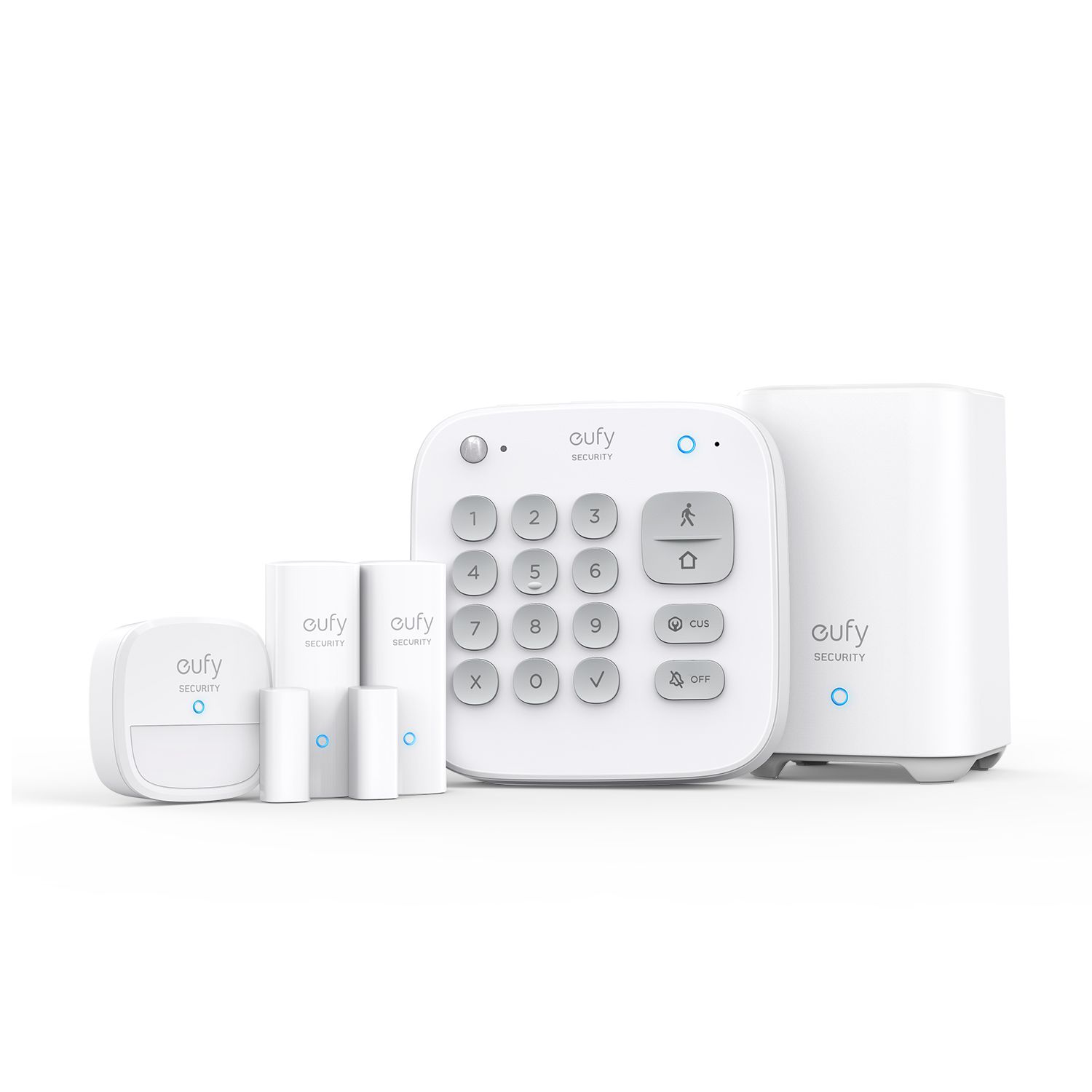 [Exclusive deal] eufy 5-Piece Home Alarm Kit  WHITE DIY-Home Security System, Keypad, Motion Sensor, 2 Entry Sensors, Home Alarm System, Control from The App, Links with eufyCam