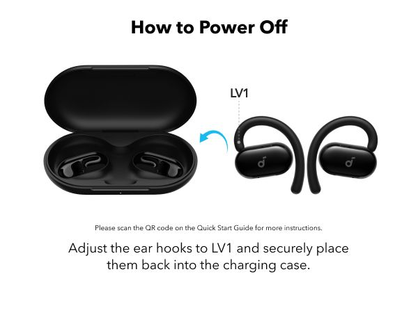 [ Special Deal ] soundcore V20i - Black, Open Ear Wireless Earbuds, clear calls, customised LED lights, immersive Audio exeperience delivers puncy bass and comfortable