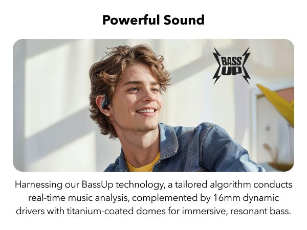 [ Special Deal ] soundcore V20i - Black, Open Ear Wireless Earbuds, clear calls, customised LED lights, immersive Audio exeperience delivers puncy bass and comfortable