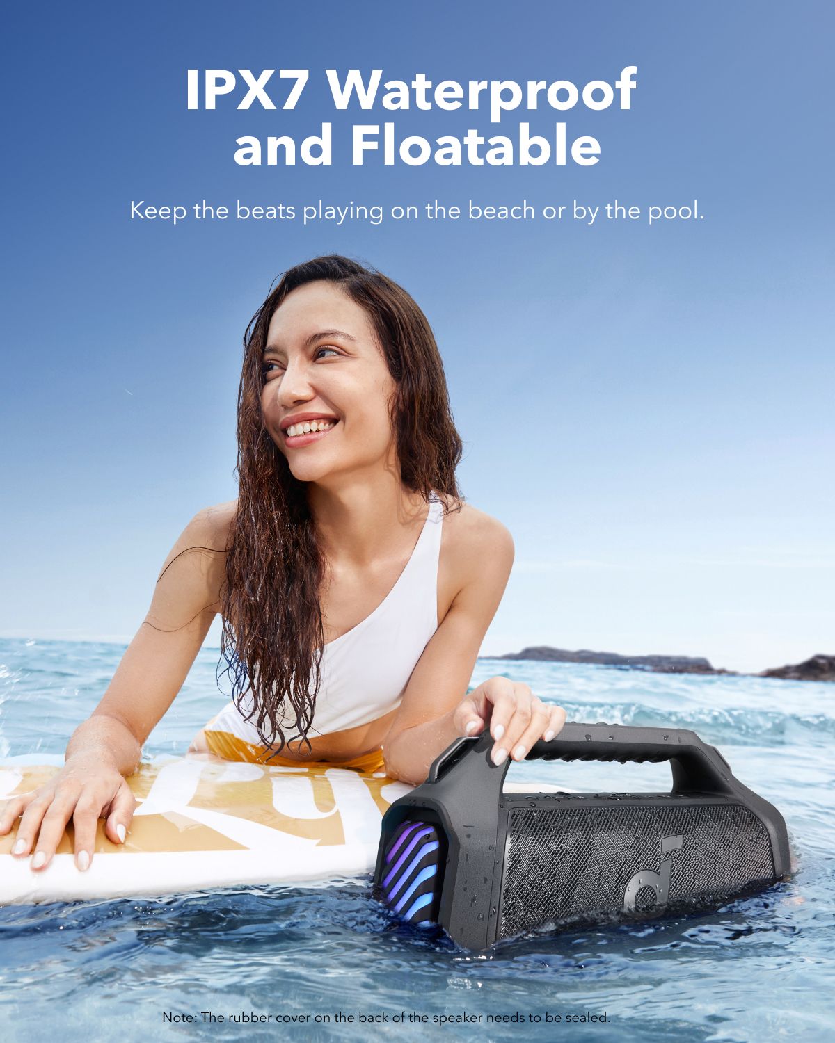 [ Special Deal ]  Soundcore Boom 2 Plus Black -Designed for Outdoor use and Parties, Offering Powerful Sound and a Light Show