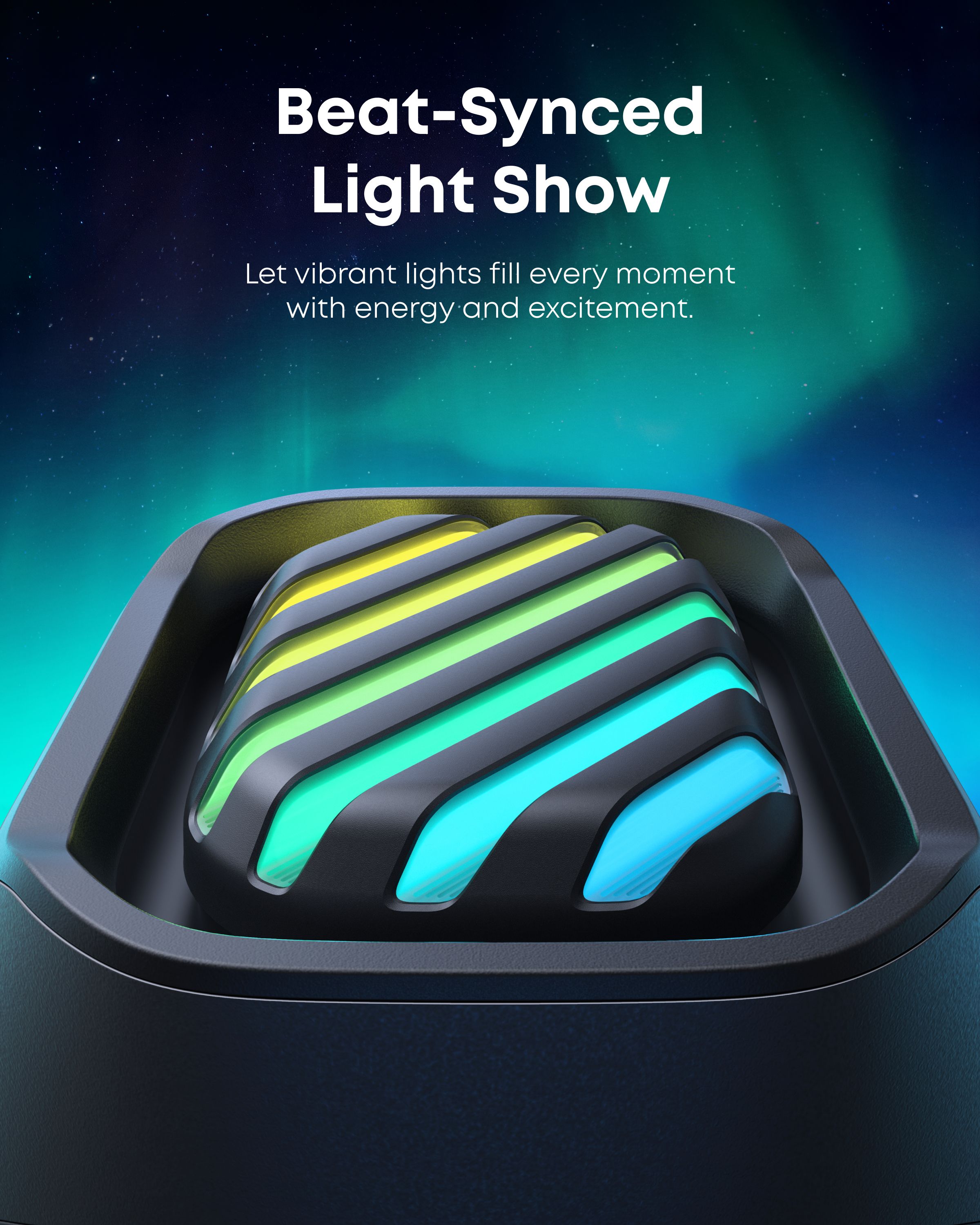 [ Special Deal ]  Soundcore Boom 2 Plus Black -Designed for Outdoor use and Parties, Offering Powerful Sound and a Light Show