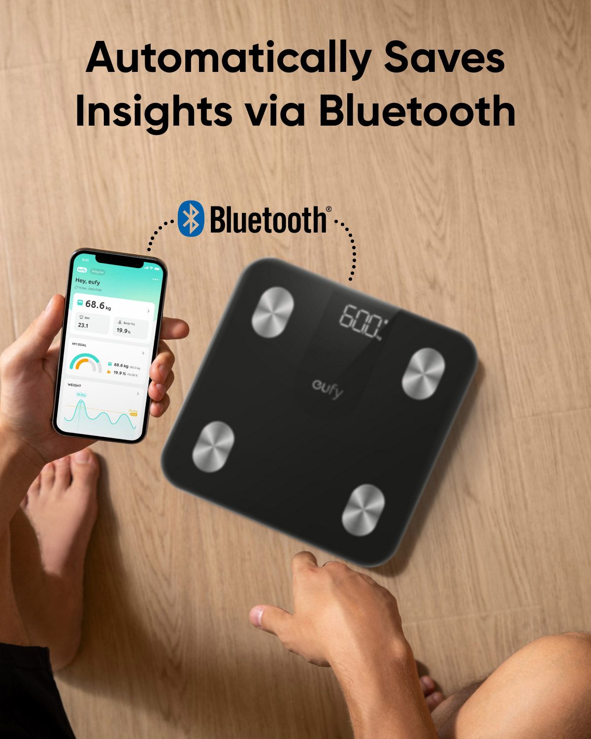 [Exclusive deal] eufy Smart Scale A1 - Weight Accuracy,12 Body Measurements,Bluetooth Connectivity