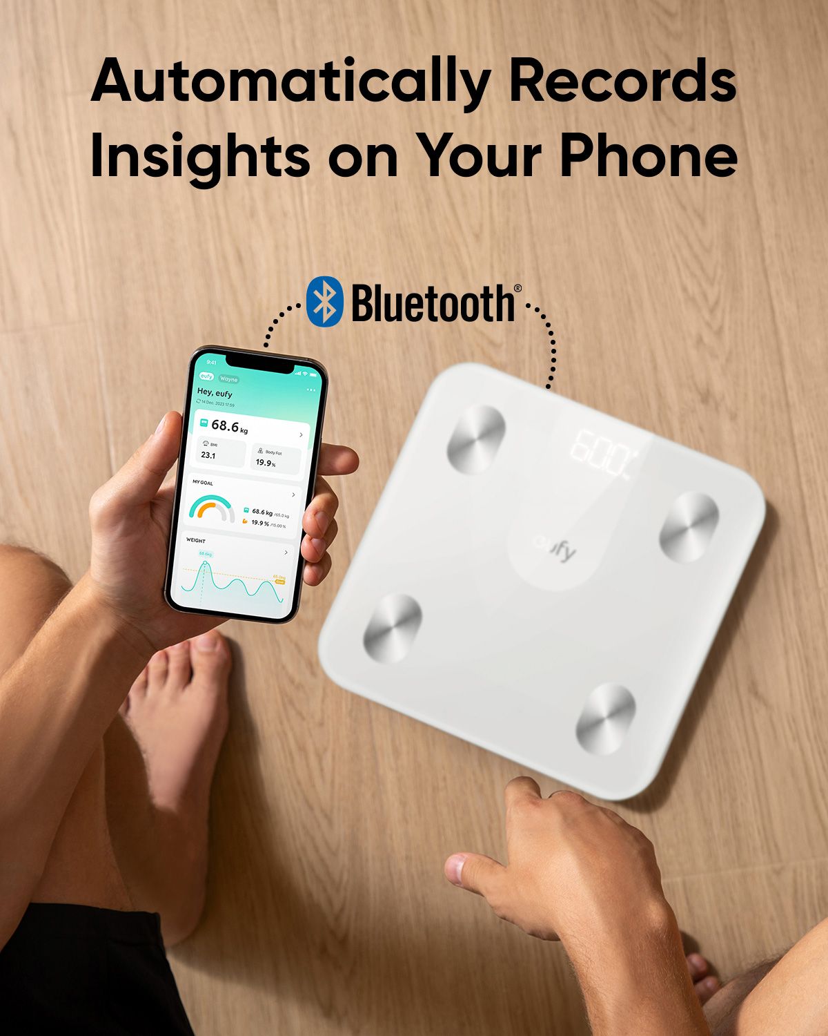 [Exclusive deal] eufy Smart Scale A1 - Weight Accuracy,12 Body Measurements,Bluetooth Connectivity