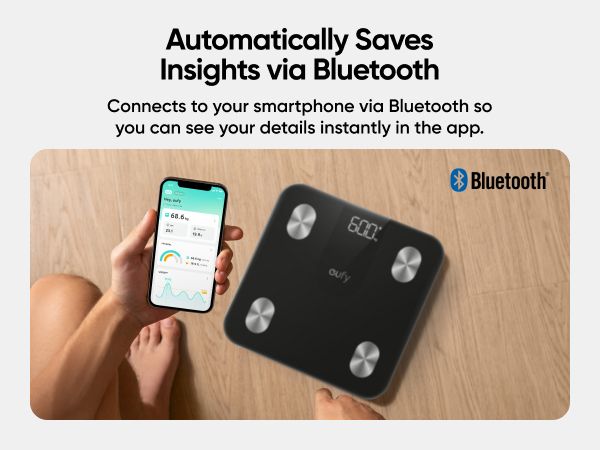 [Exclusive deal] eufy Smart Scale A1 - Weight Accuracy,12 Body Measurements,Bluetooth Connectivity