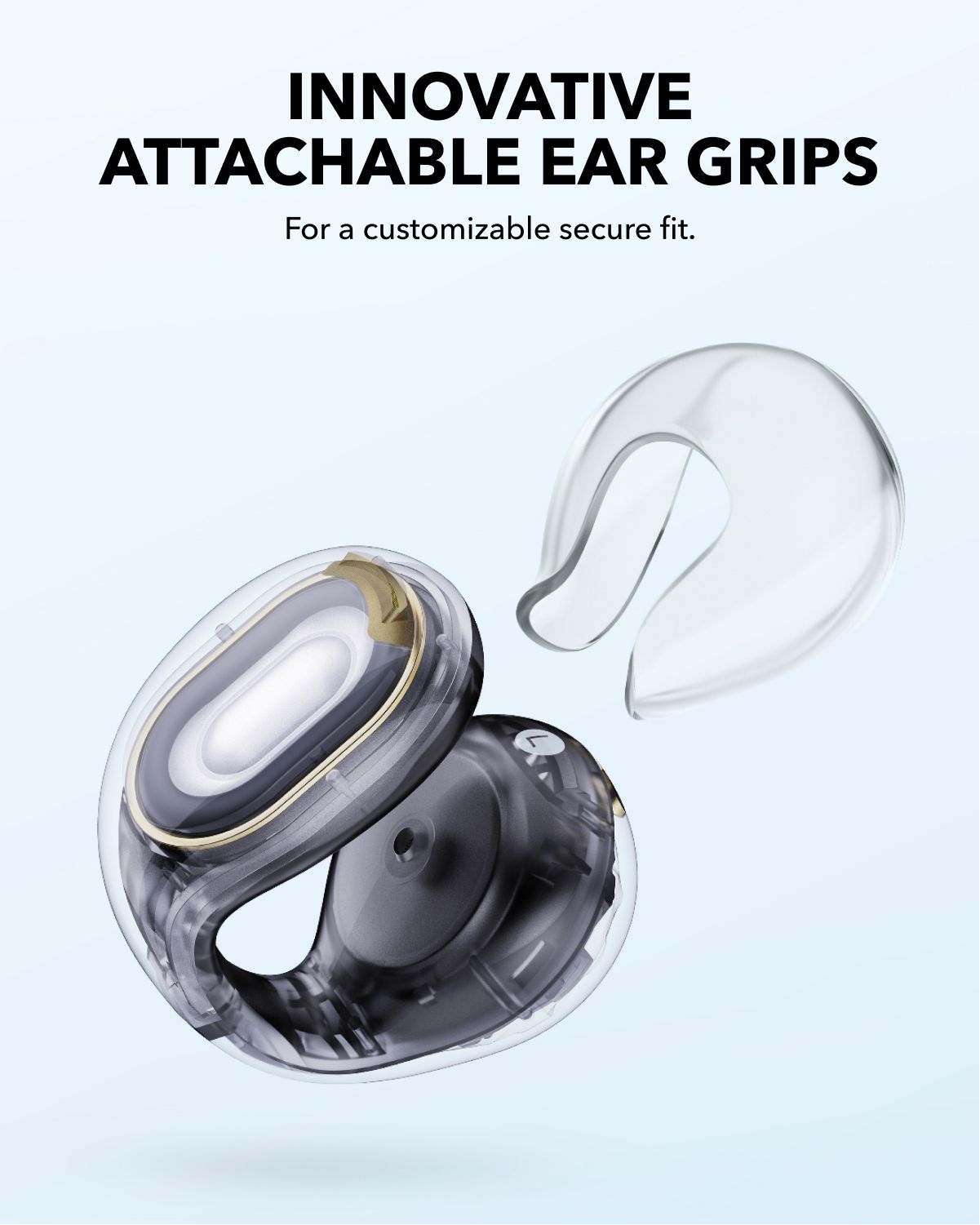 【Anker Official】 soundcore C30i - Black – Open-Ear Clip Earbuds , Bluetooth 5.3, Noise Cancelling, 30H Playtime, Deep Bass, IPX5 Waterproof, Touch Control, Equipped with 12mm racetract drivers,
