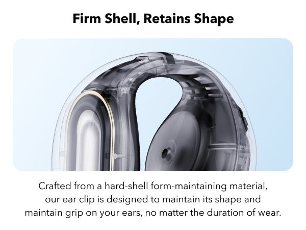 【Anker Official】 soundcore C30i - Black – Open-Ear Clip Earbuds , Bluetooth 5.3, Noise Cancelling, 30H Playtime, Deep Bass, IPX5 Waterproof, Touch Control, Equipped with 12mm racetract drivers,