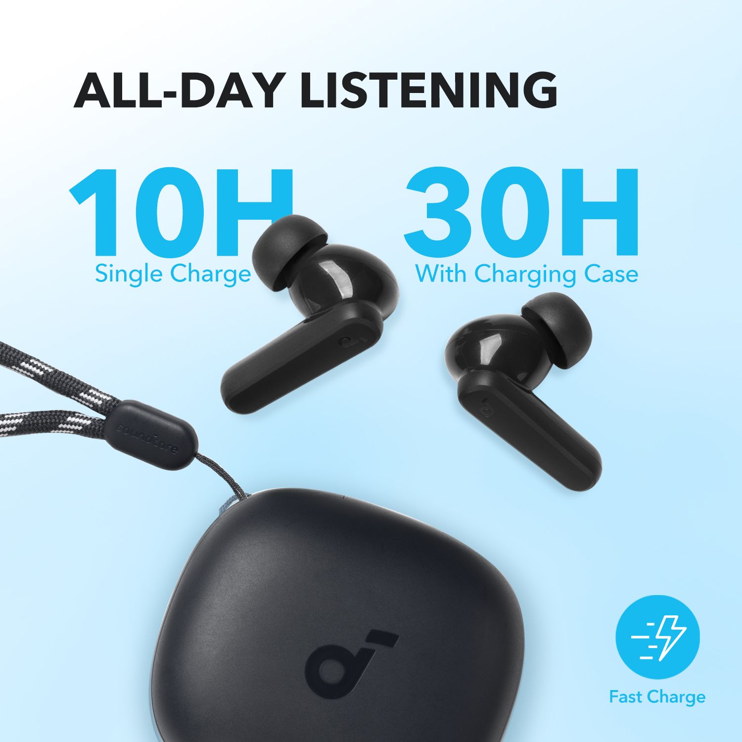 【Anker Official】 Soundcore P25i True Wireless in-Ear Earbuds - Black, Lightweight Fit All-Day Playtime Fast Charging IPX5 Water-Resistant