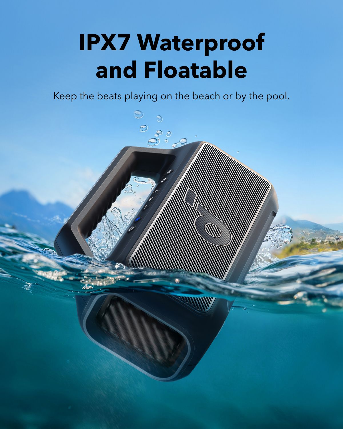 [ Special Deal ]  Soundcore Boom 2 SE | Portable Bluetooth Speaker - Black IPX7 Waterproof, 24-Hour Playtime, Wireless Stereo Pairing, 12W Stereo Sound, Bassup, Electronics for Home