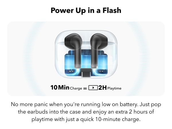 【Anker Official】 soundcore K20i - Black, Deep Bass, Touch Control, IPX5 Waterproof, Sports Earphones,