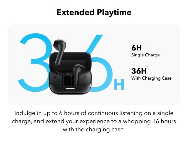 【Anker Official】 soundcore K20i - Black, Deep Bass, Touch Control, IPX5 Waterproof, Sports Earphones,