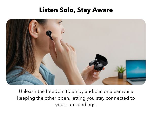 【Anker Official】 soundcore K20i - Black, Deep Bass, Touch Control, IPX5 Waterproof, Sports Earphones,