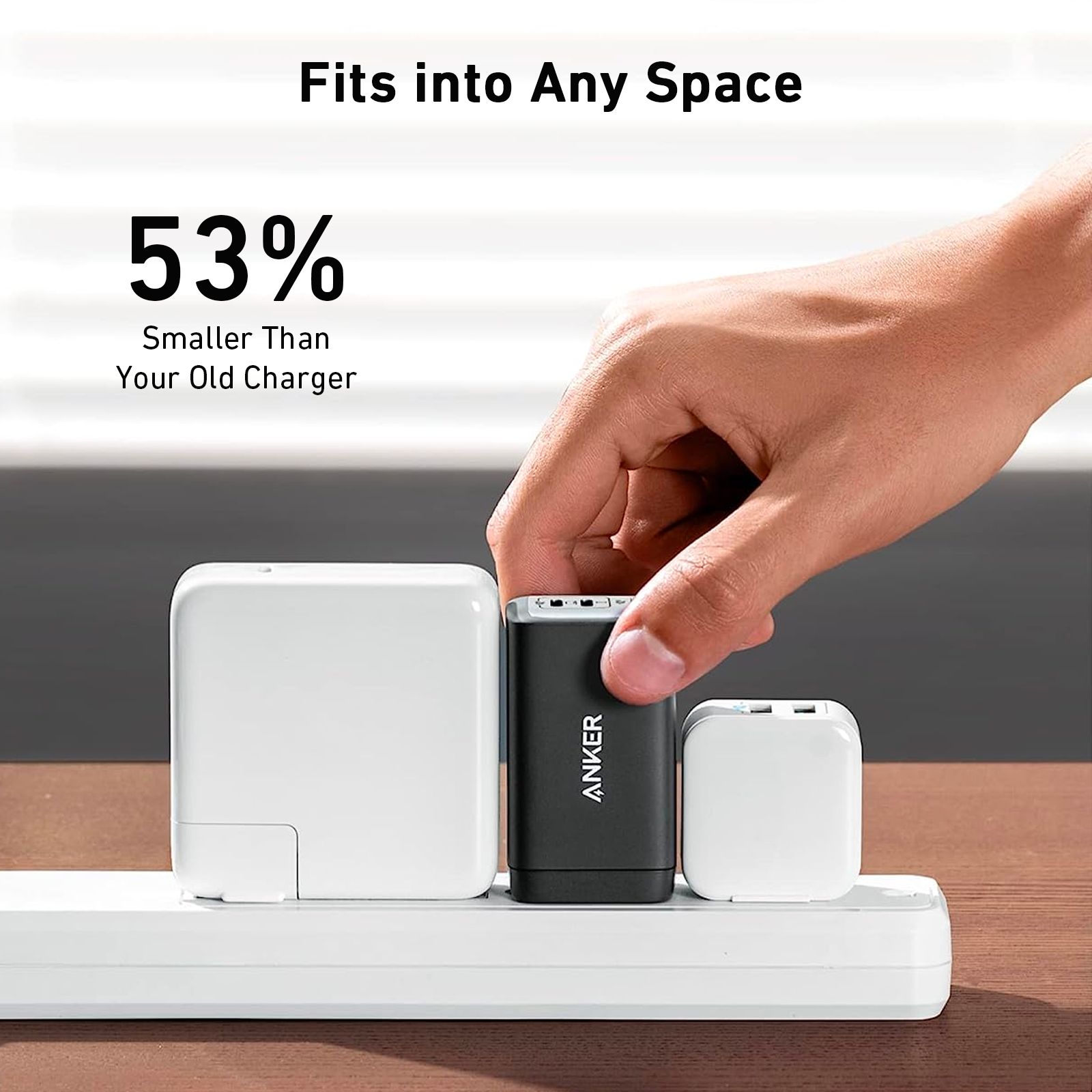 【Anker Official】  Anker PowerPort Ill 3-Port 65W Elite - Black High-Speed Charging Multiple Ports GaN Technology