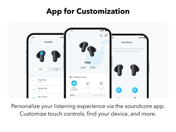 [Exclusive deal] soundcore P30i - Black Deep Bass ,Bluetooth 5.4, Long Battery, Dual Device Pairing, Mic ,  45H Playtime, Compact Case, Fast Charge, IPX5 ,Clear Calls