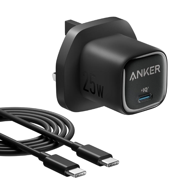 【Anker Official】 Anker 25W USB-C Charger With 5FT C-C Cable  | PD Wall Adapter for Samsung Super Fast Charging, iPhone, Pixel, Tablet – Black