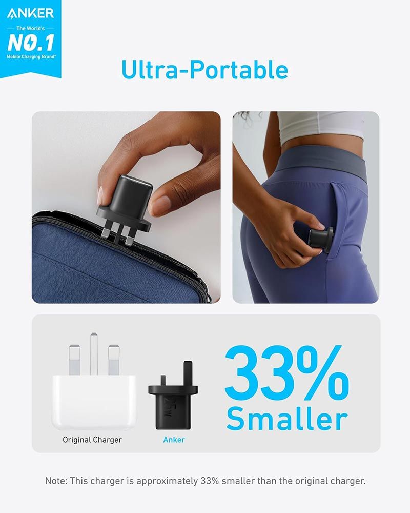 【Anker Official】 Anker 25W USB-C Charger With 5FT C-C Cable  | PD Wall Adapter for Samsung Super Fast Charging, iPhone, Pixel, Tablet – Black