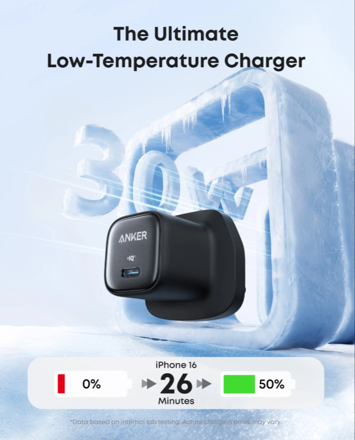 ANKER CHARGER 30W 1C  - Compact Wall Adapter, PD Power Delivery for Smartphones, Tablets & Laptops