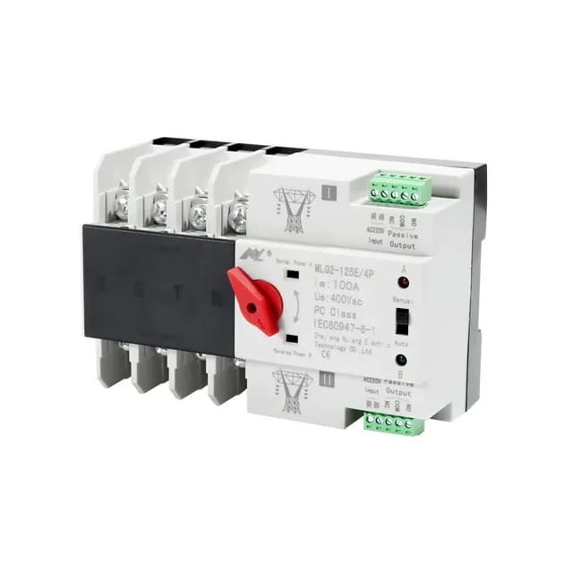 Dual Power Automatic Transfer Switch 4P 63A 220V Changeover Switch Automatic Transfer Switch Dual Power Toggle Controller Dual Electronic Power Circuit Breaker