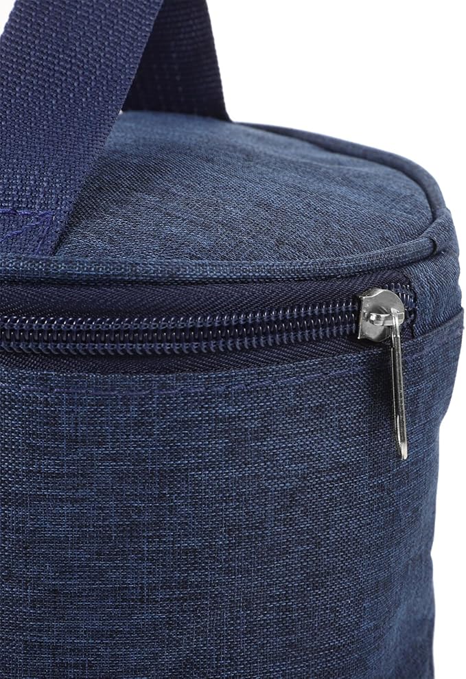 Round Thermal Casserole Carrier Insulated Lunch Cooler Bag Pie Carrier for Potluck Work Picnic Thermal Bag for Hot/Cold Food 5.4x5.4inch