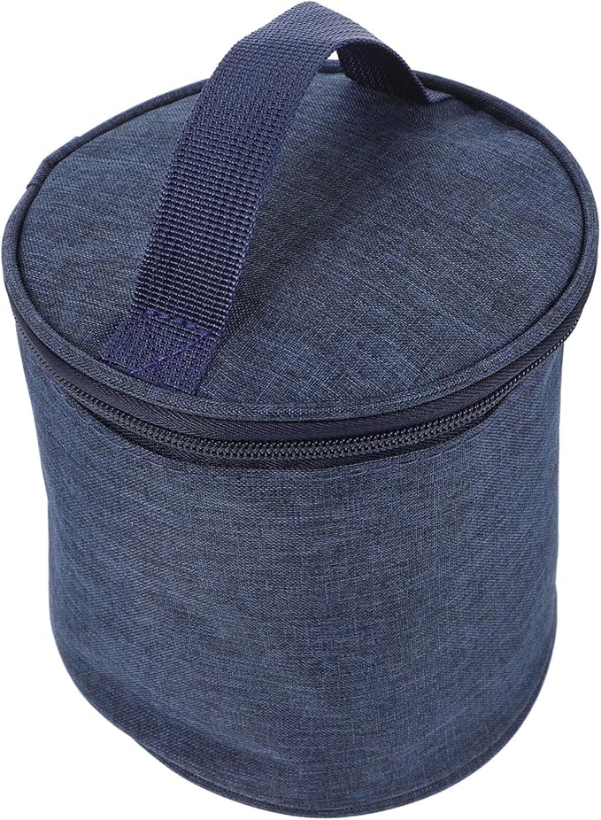 Round Thermal Casserole Carrier Insulated Lunch Cooler Bag Pie Carrier for Potluck Work Picnic Thermal Bag for Hot/Cold Food 5.4x5.4inch