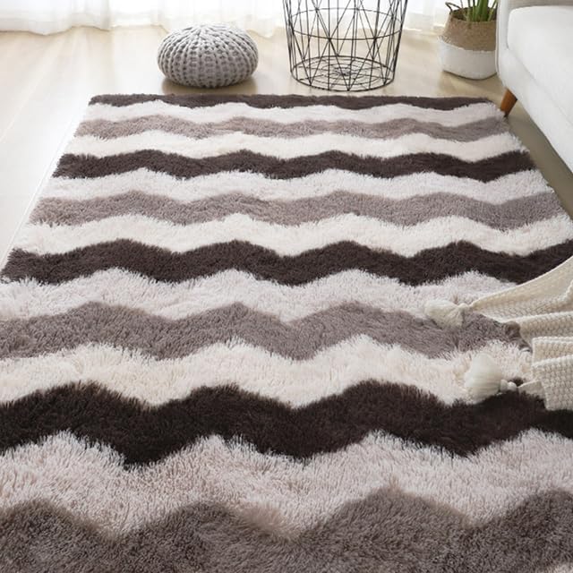 7 By 10 Soft Fluffy  Carpets Non-slip Rugs Floor Mat