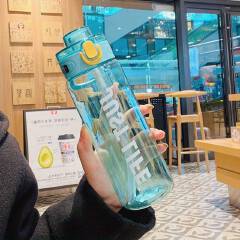 1pc, Sports Water Bottle, 650ml Plastic Water Cups, Portable Travel Water Bottles, For Camping, Hiking, Fitness, Outdoor Drinkware, Birthday Gifts