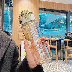 1pc, Sports Water Bottle, 650ml Plastic Water Cups, Portable Travel Water Bottles, For Camping, Hiking, Fitness, Outdoor Drinkware, Birthday Gifts