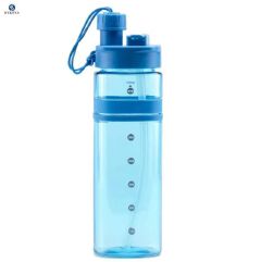 Square Shaped 700 Ml Plastic Drinking Water Bottle With Straw And Little Mouth