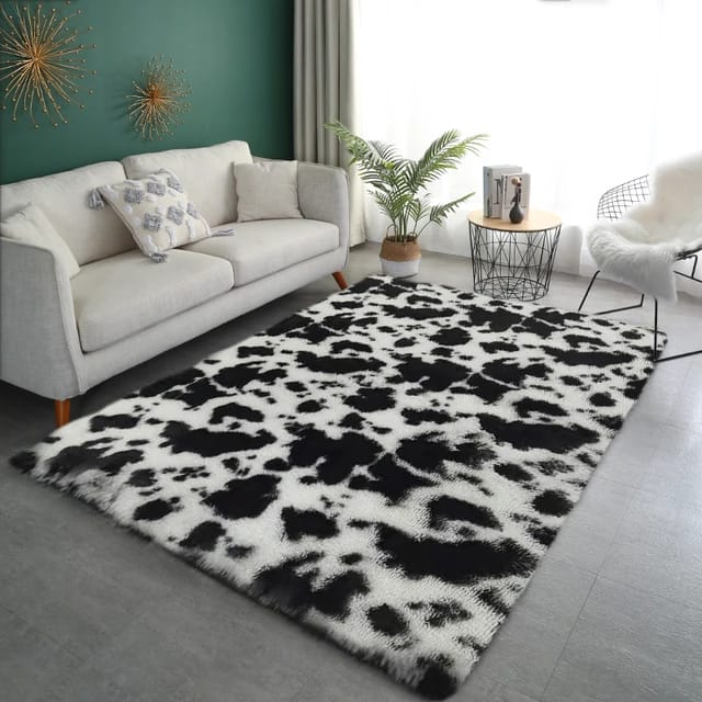 5 By 8(160*200cm) Super Soft Fluffy Carpet Area Rugs for Living Room, Bedroom Shaggy Large Rugs Modern Floor Carpet, with Anti-slip Sticker