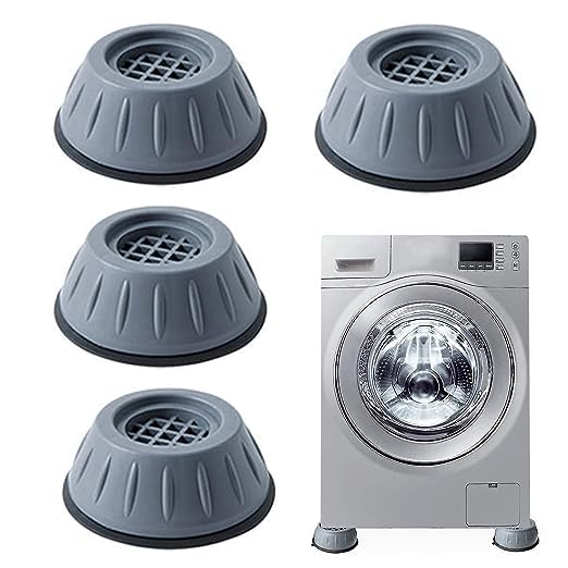 Anti Vibration Washing Machine Shock and Noise Cancelling Washer Dryer Anti Slip Rubber Support Pads for All Machines