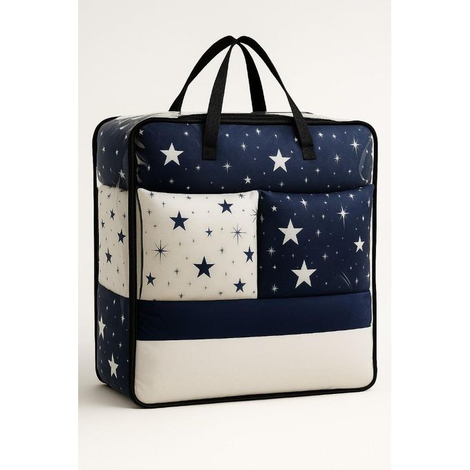 4pcs Star Duvet Print (1 Blue White duvet , 1 bedsheet & 2 Pillowcases)