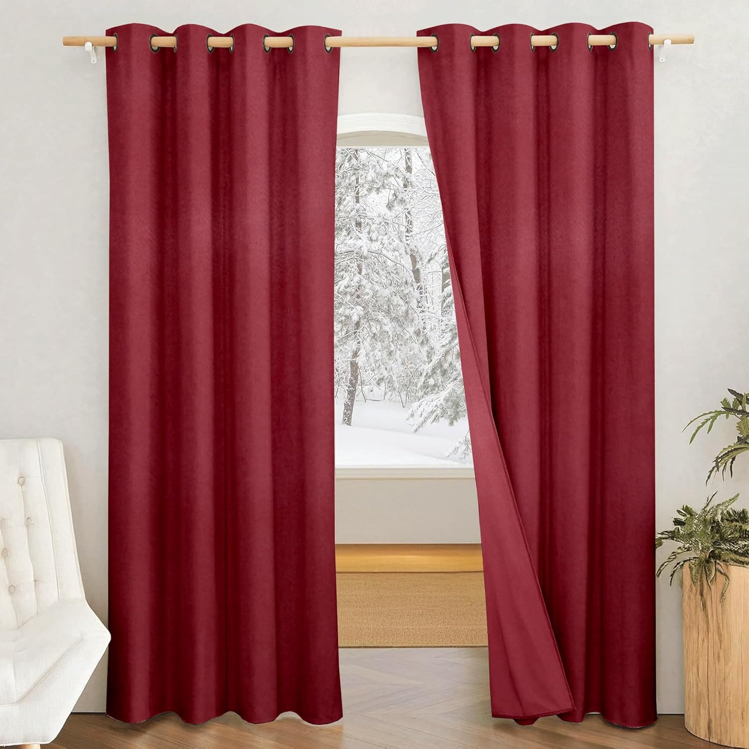 Elegant Blackout Velvet curtains - 3/2pcs Curtains (1.5m + 1.5m)  each With A Height of 2.5m