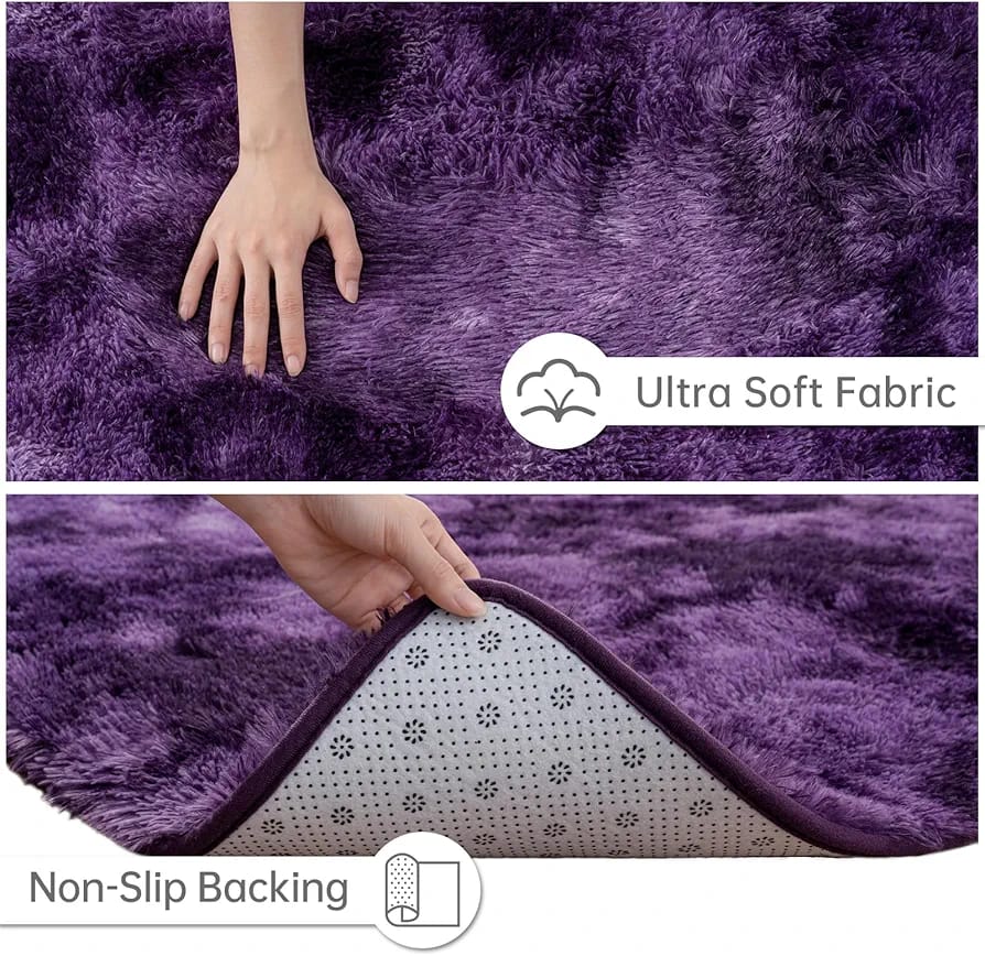 5 By 8 Soft Fluffy Carpets Non-slip Rugs Floor Mat