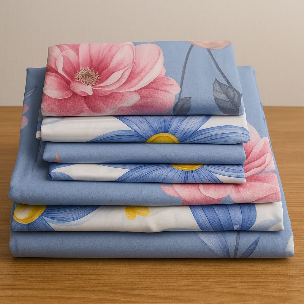 Elegant Comfy Bedsheets Set Of 6pcs 6x6 (2 Bedsheets & 4 Pillowcases)