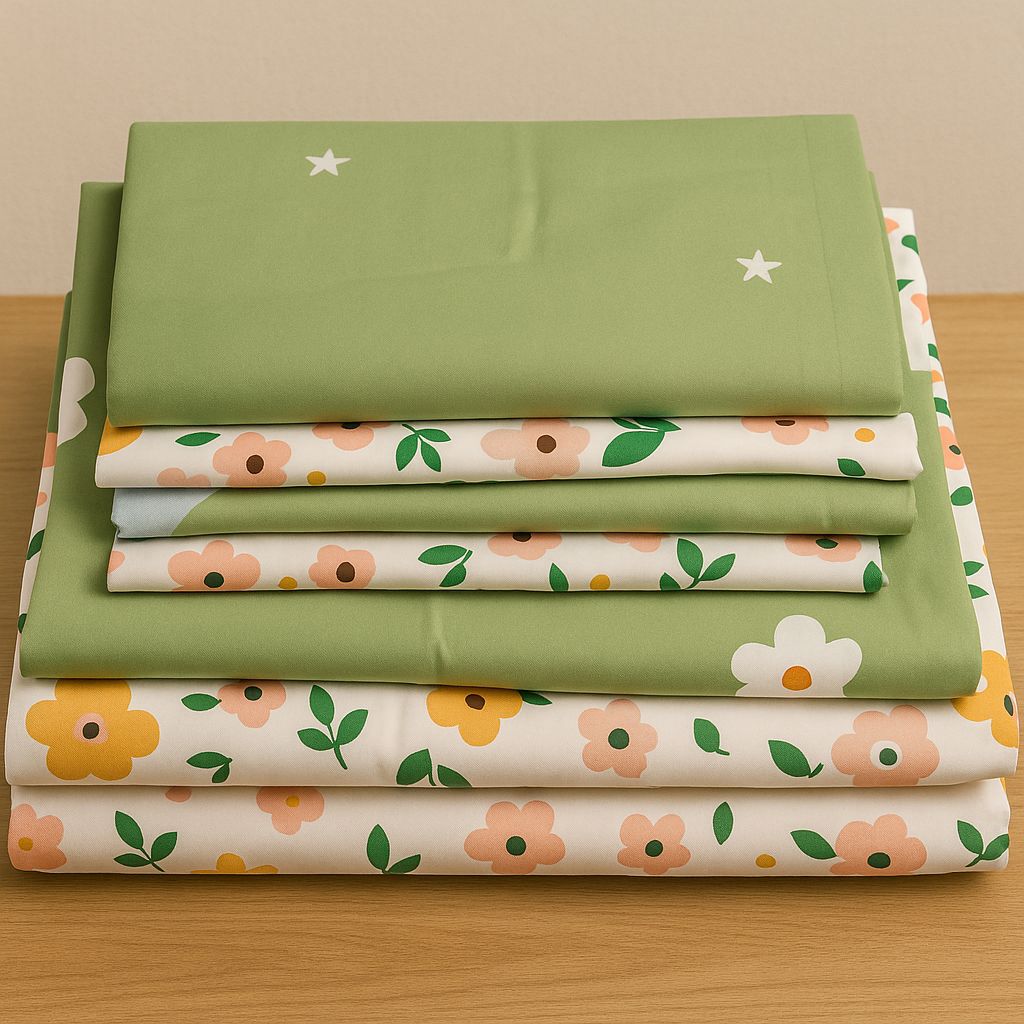 Elegant Comfy Bedsheets Set Of 6pcs 6x6 (2 Bedsheets & 4 Pillowcases)