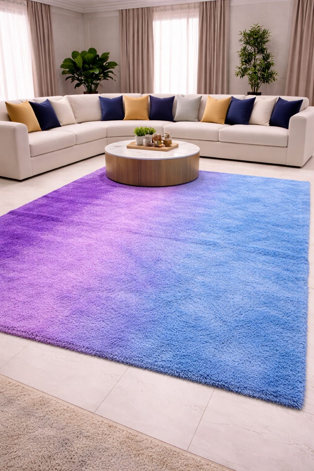 5 By 8 Soft Fluffy Carpets Non-slip Rugs Floor Mat