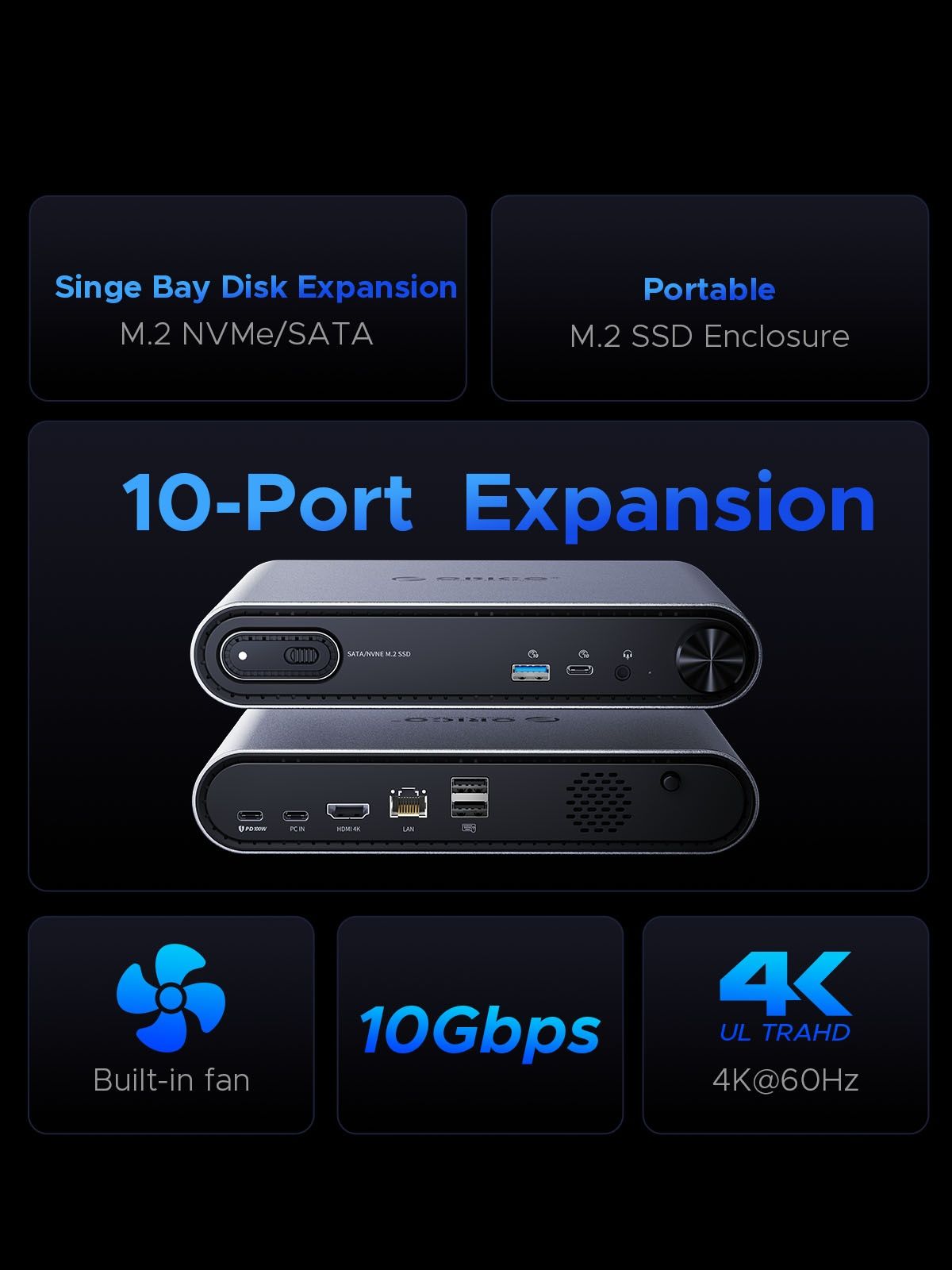 [SPECIAL OFFER] ORICO 10-in-1 Docking Station with M.2 SSD Enclosure - CyberFlash Vault