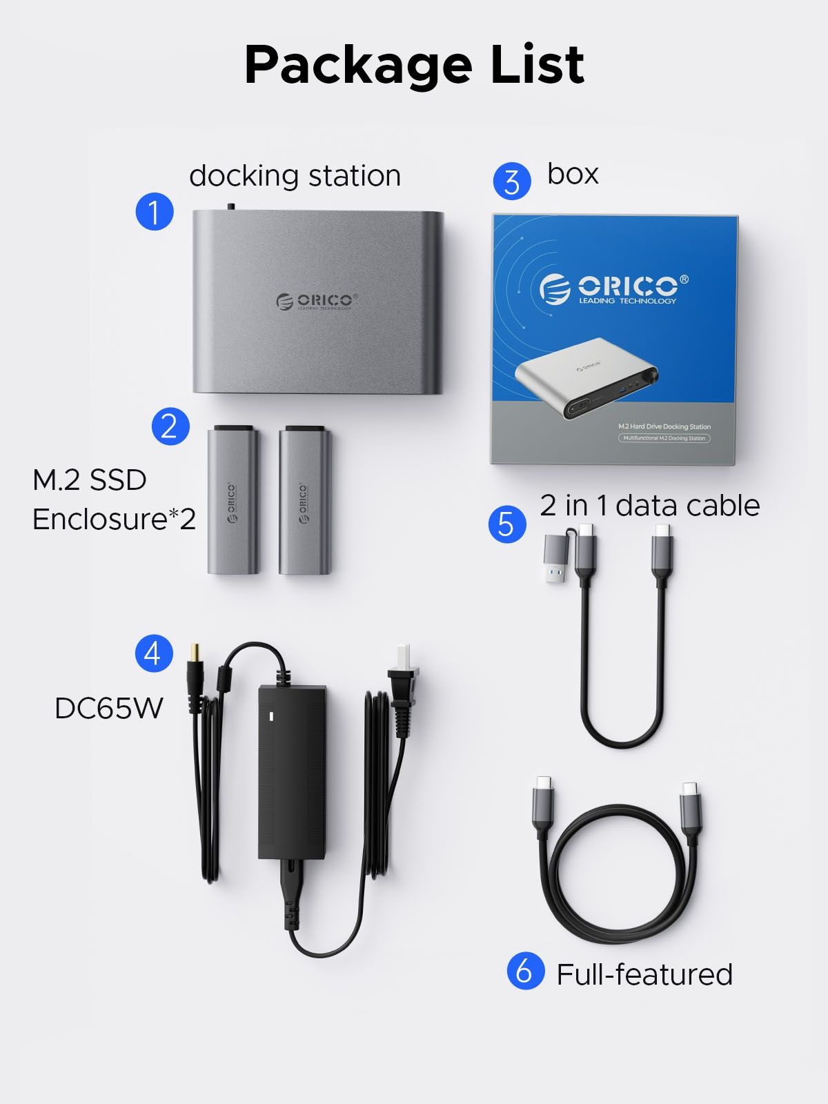 ORICO Upgraded 12-in-1 Docking Station with M.2 SSD Enclosure - CyberFlash Vault