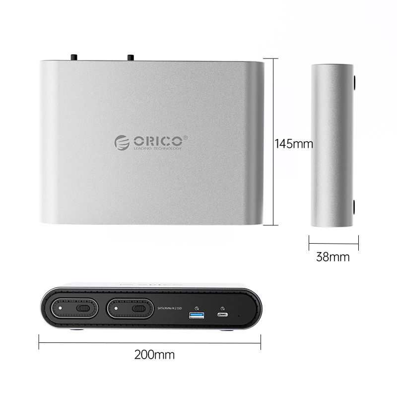 ORICO Upgraded 12-in-1 Docking Station with M.2 SSD Enclosure - CyberFlash Vault