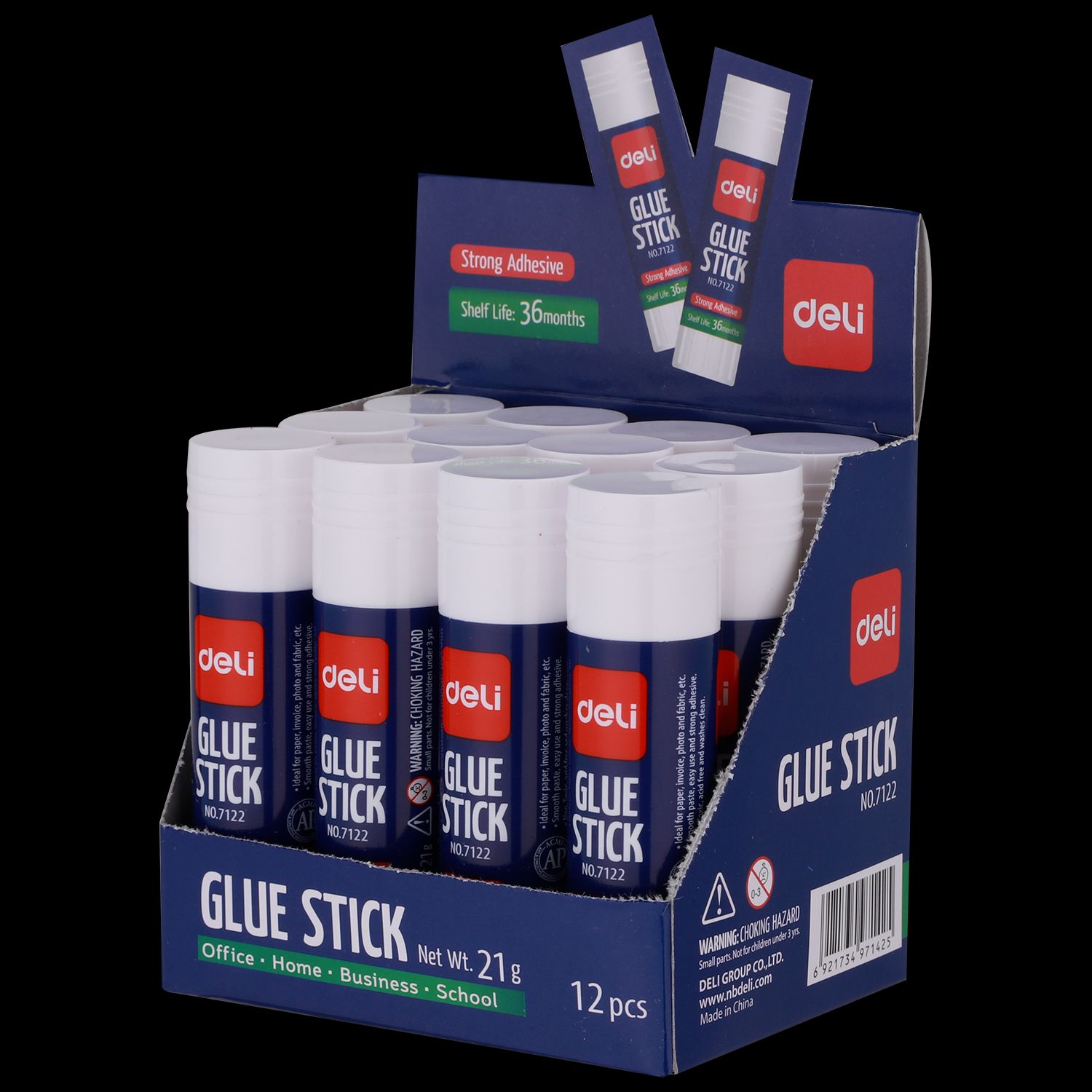 【Deli Official】DELI E7122 Glue Stick 21G Large PVP Glue Stick – Strong Adhesive, Non-Toxic, Clear Drying, Ideal for Paper, Cardboard, Crafts, and Office Use