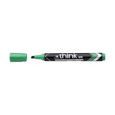 【Deli Official】DELI U10101 Think Permanent Marker Blister Pack of 4pcs Assorted (Black/Blue/Red/Green) Colors - Chisel Tip 1.5-5mm Quick-Drying, Water-Resistant Low-Odor Ink for Multi-Surface Use
