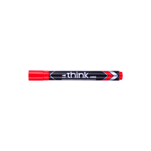 【Deli Official】DELI U10101 Think Permanent Marker Blister Pack of 4pcs Assorted (Black/Blue/Red/Green) Colors - Chisel Tip 1.5-5mm Quick-Drying, Water-Resistant Low-Odor Ink for Multi-Surface Use