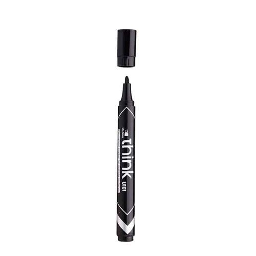 【Deli Official】DELI U10101 Think Permanent Marker Blister Pack of 4pcs Assorted (Black/Blue/Red/Green) Colors - Chisel Tip 1.5-5mm Quick-Drying, Water-Resistant Low-Odor Ink for Multi-Surface Use
