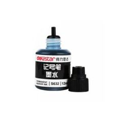 【Deli Official】DELI Stationery S632 Permanent Marking Ink (3pcs) - Suitable for All Refillable Marker Pens, No Blocking, No Leakage, High Quality