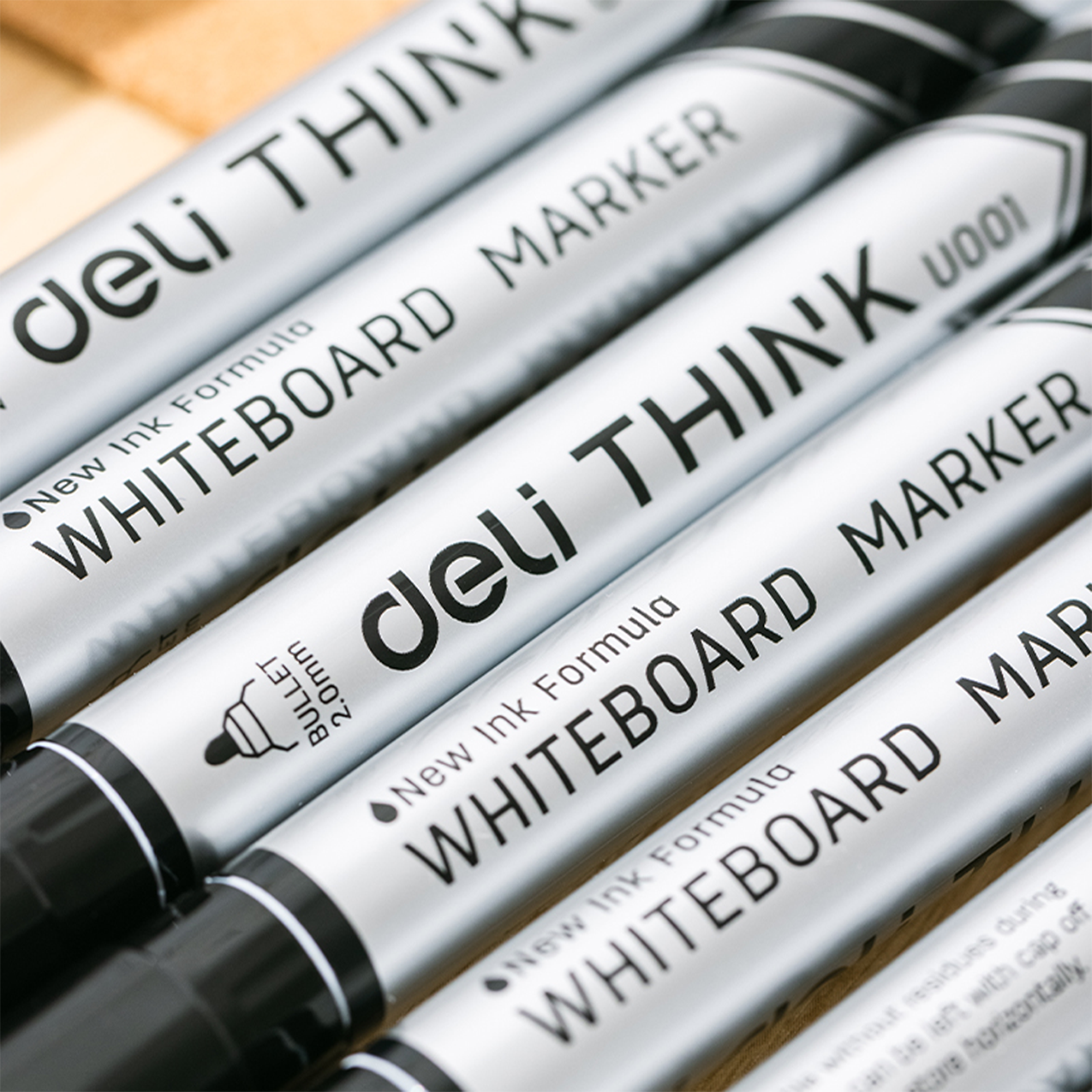 【Deli Official】DELI Stationery U00120Think Whiteboard Bullet Markers /Marker Pen (12pcs/pkt) - Black