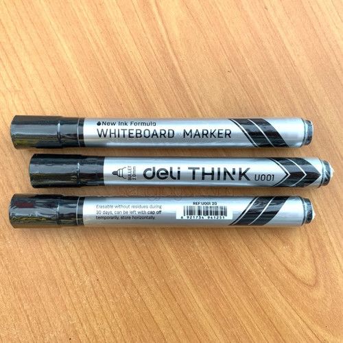 【Deli Official】DELI Stationery U00120Think Whiteboard Bullet Markers /Marker Pen (12pcs/pkt) - Black