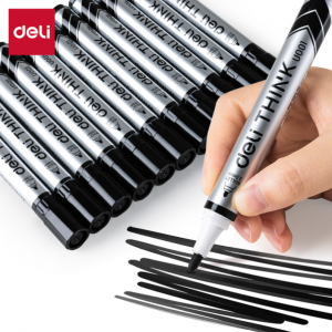 【Deli Official】DELI Stationery U00120Think Whiteboard Bullet Markers /Marker Pen (12pcs/pkt) - Black