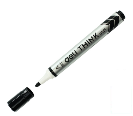 【Deli Official】DELI Stationery U00120Think Whiteboard Bullet Markers /Marker Pen (12pcs/pkt) - Black